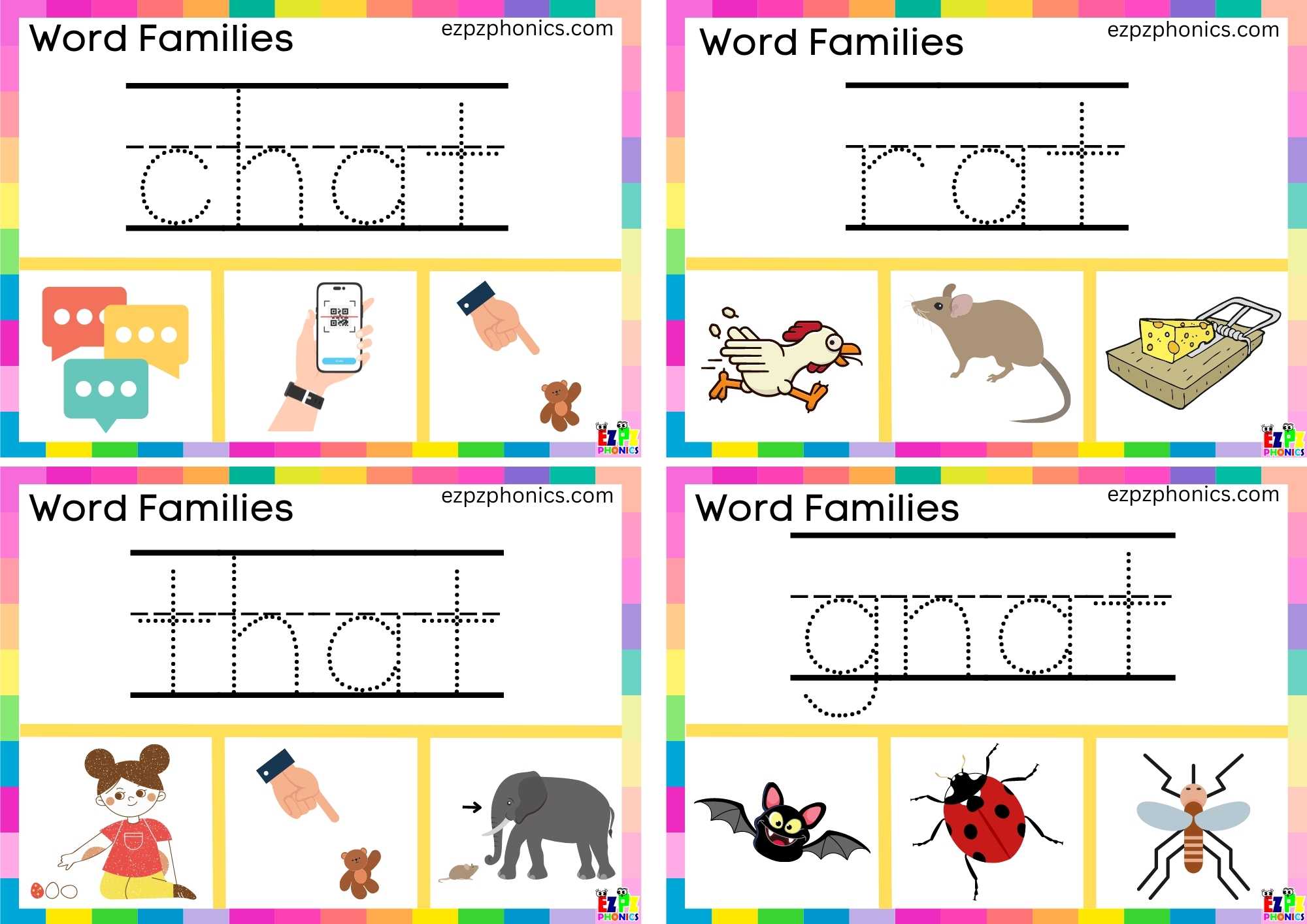 Word Family at Write the words and clip the image clip cards group 2